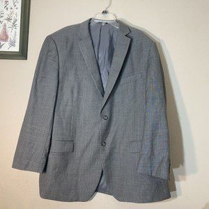 Pronto Uomo Platinum Wool Blend Gray Double Vented Blazer Sport Jacket Size 50L